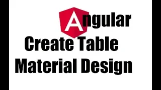 Angular 8 Material Design Table