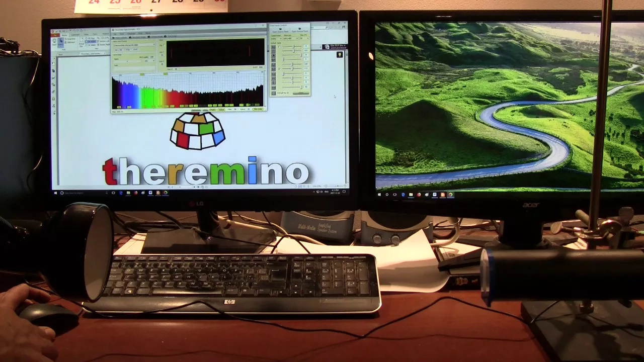 Webcam Theremino spectrometer for visible / infrared