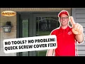 Simple trick to install screw covers on a Larson storm door - Step 15