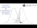 Power Analysis in G Power RStudio t-test