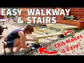 DIY Wooden Walkway with Stairs Fast Simple Inexpensive