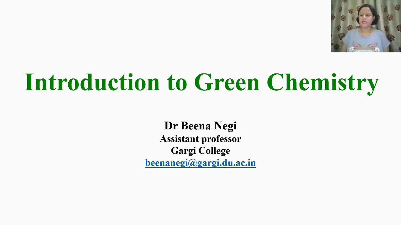 Introduction to Green Chemistry Part 1