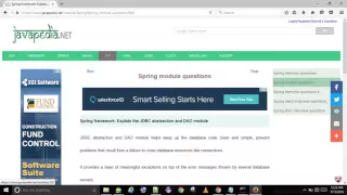 Spring framework Explain the JDBC abstraction and DAO module javapedia net