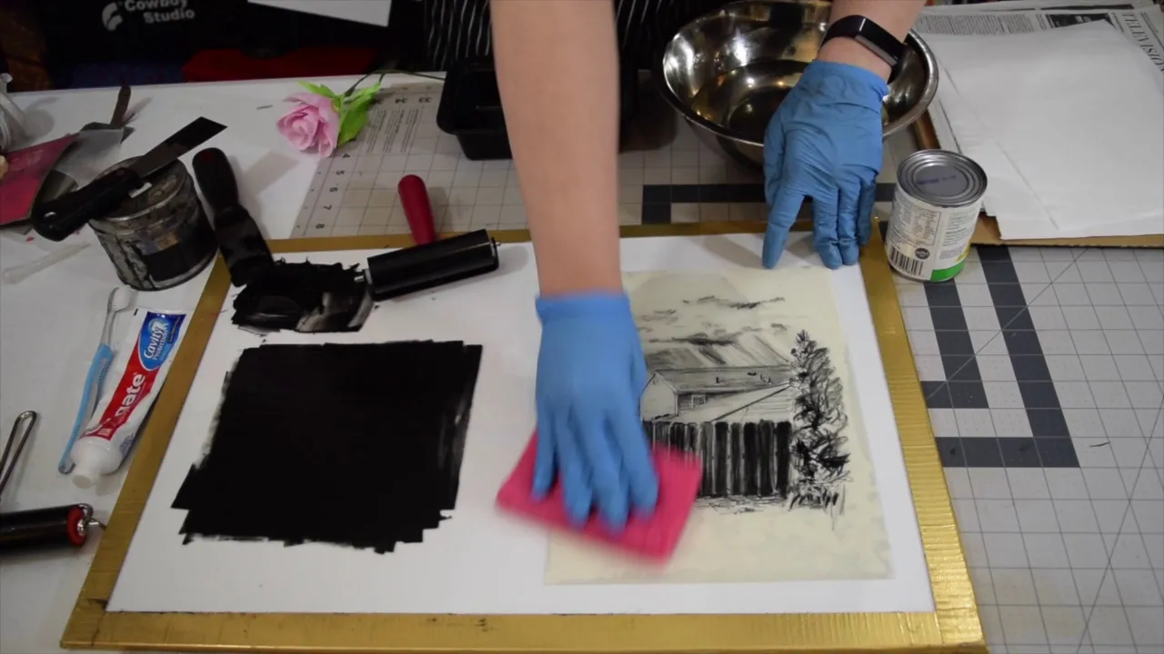 How to Print a Pronto Plate Lithograph By Hand