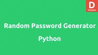 Random Password Generator in Python