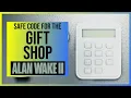 Alan Wake 2 Gift Shop Safe Code in Coffee World