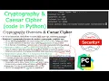 Cybersecurity Cryptography Caesar Cipher
