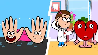 Genki Park - Wash your Hands - Broken Heart - Kids Songs - Nursery Rhymes - For Babys -Funny Cartoon