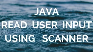 Java Read Input with Scanner manohar academy