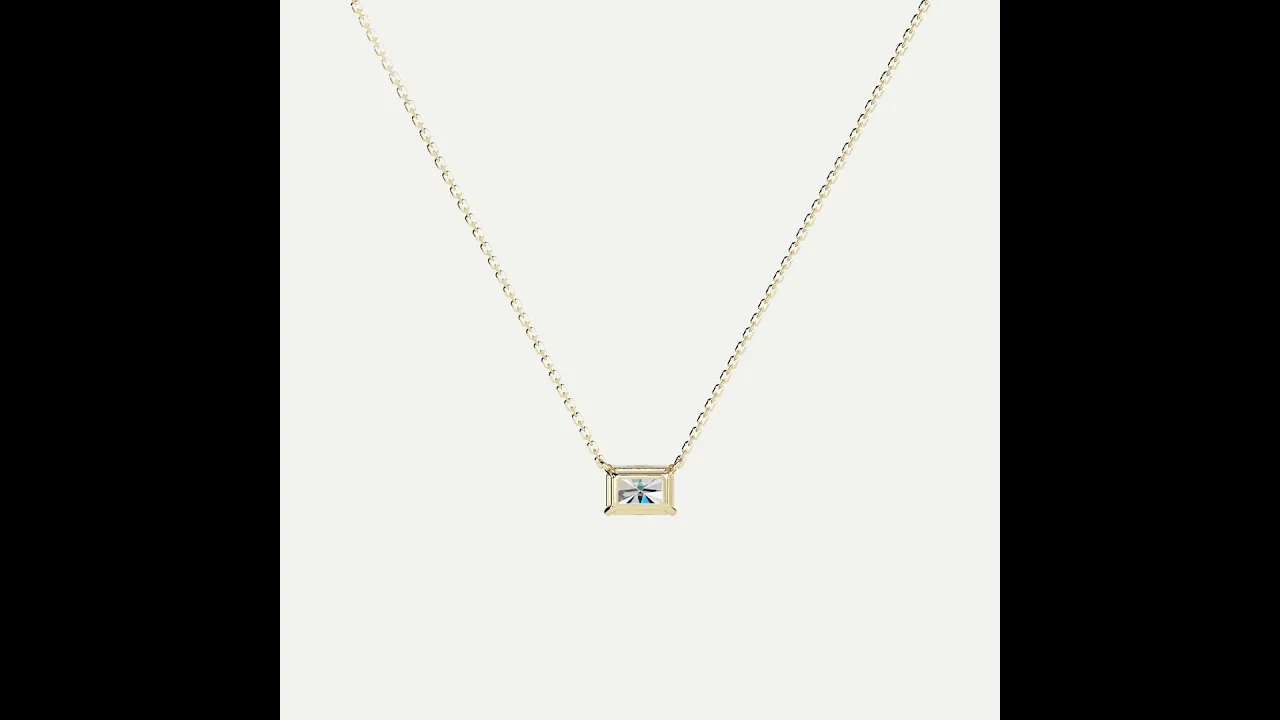 Radiant Lab-Grown Diamond Solitaire Pendant Necklace