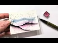 Turning a failure WATERCOLOR painting into THIS How to paint an abstract tree landscape BEGINNERS
