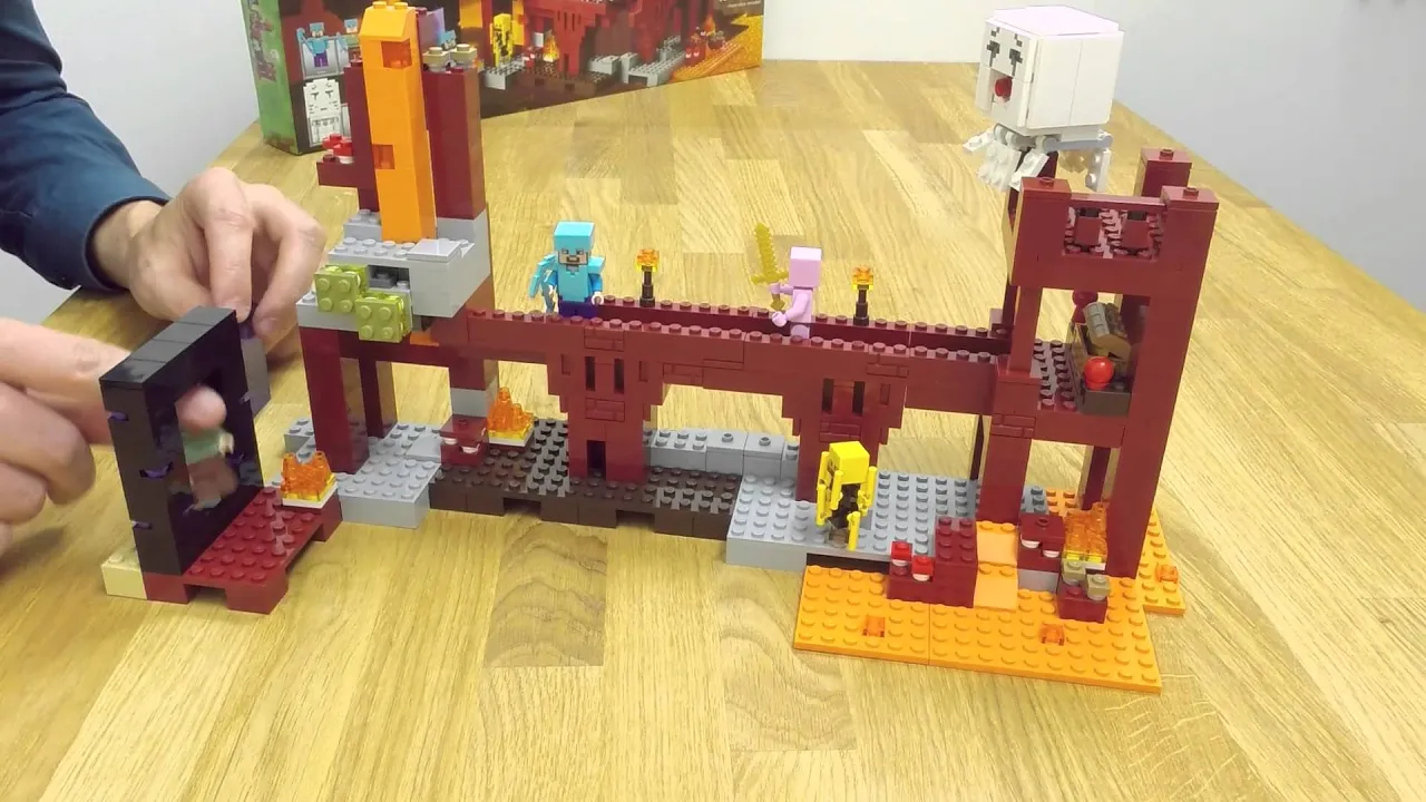Lego Minecraft 21122 The Nether Fortress - Lego Speed Build Review. 