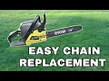 Ryobi Chainsaw Chain Replacement Install Tension Correctly