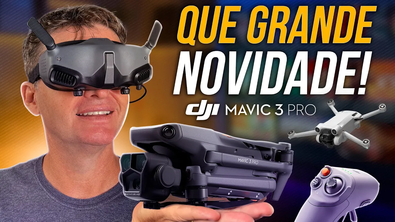Drone DJI Mavic 3 Pro anunciado com suporte a óculos FPV e controle de movimentos