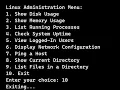 linux admin menu in bash scripting learn bash scripting admin linux