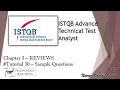 ISTQB Technical Test Analyst Sample Questions on Chapter 5 ISTQB Sample Questions