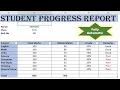 how to make student progress report progress report of student student report card in excel