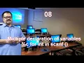 Multiple declaration of variables c for int in scanf