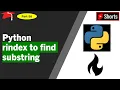 Python rindex in python