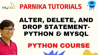 Alter Delete Drop Statement in Python MySql Python Database Connectivity