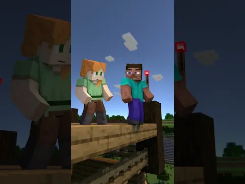No Fall Damage - Alex and Steve Life (Minecraft Animation Short)