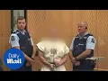 Brenton Harrison Tarrant flashes white supremacist symbol in court
