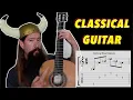 Lagu CLASSICAL guitar tutorial for nOOBS