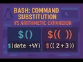 Bash Command Substitution vs Arithmetic Expansion - vs