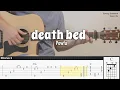 Download Lagu (FREE TAB) death bed - Powfu ft. beabadoobee  | Fingerstyle Guitar | TAB + Chords