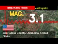 Eart uake Today Just Now Magnitude 3 1 Near Near Atoka County Oklahoma United States Sunday