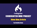 Codeigniter Mini Project - View Blog