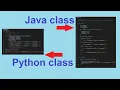How does Python s class look like in Java