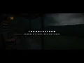Storm on the meadow at night, valley in a thunderstorm, gentle wind and thunder for sleep 6