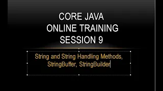 Core Java Online Training Session 9