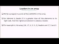 LEADER IN AN ARRAY DATA STRUCTURE ALGORITHMS GREEK FOR GREEKS