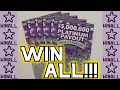 OMG WIN ALL HUGE WIN 5 Million Platinum Payout - WHITE LINE LOTTO SCRATCH OFF WIN THEORY