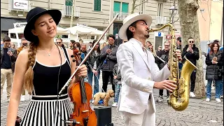 Stand By Me Ben E King Karolina Protsenko Daniele Vitale Violin Sax Cover 