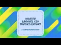 Laravel CSV Data Import and Export