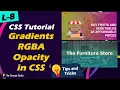 Wonderful Background effect Gradients RGBA Opacity CSS Tutorial L-8