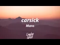 Maro - carsick