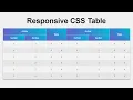 How To Make Responsive Table Using HTML CSS HTML Table Using Rowspan Colspan Web Designing