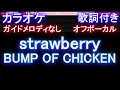 【オフボーカル】strawberry / BUMP OF CHICKEN【カラオケ ガイドメロディなし 歌詞 フル full】音程バー付き バンプ / ストロベリー　「西園寺さんは家事をしない」主題歌