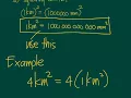 Converting km 2 to mm 2