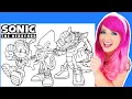 Coloring Sonic The Hedgehog Team Chaotix Coloring Pages Espio Charmy Bee Vector
