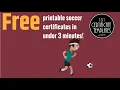 How to make soccer certificates