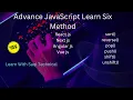 Lecture No 23 Advance JavaScript Six Method sort reverse pop push shift unshift