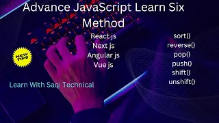Lecture No 23 Advance JavaScript Six Method sort reverse pop push shift unshift