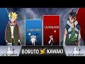 BORUTO VS KAWAKI POWER LEVELS Boruto Two Blue Vortex Power Levels
