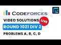 Codeforces Round 1021 Div 2 Solutions - A to D by Pradyumn Kejriwal TLE Eliminators