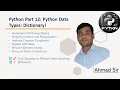 Lecture-12 - Dictionary in Python full course Data Science Data Analytics Machine Learning